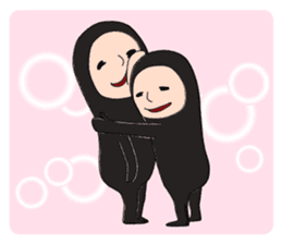 Zentai-man winter days sticker #9346879