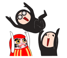 Zentai-man winter days sticker #9346883