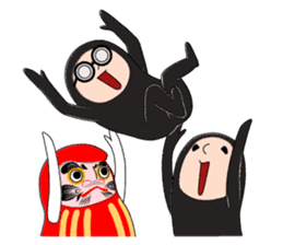 Zentai-man winter days sticker #9346883