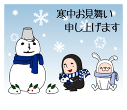 Zentai-man winter days sticker #9346887