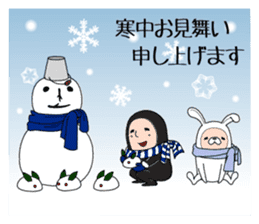 Zentai-man winter days sticker #9346887