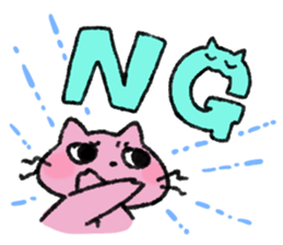 Pink Cat Sticker sticker #9347409