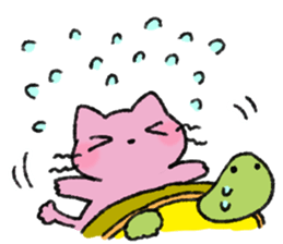 Pink Cat Sticker sticker #9347416