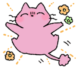 Pink Cat Sticker sticker #9347444