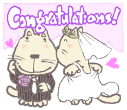 Congrats and Happy Cat/ Chat sticker #9349868