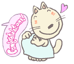 Congrats and Happy Cat/ Chat sticker #9349869