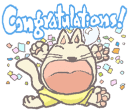 Congrats and Happy Cat/ Chat sticker #9349873