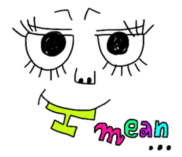 Mrs. emo face Meme part2 sticker #9349896