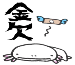 Pretty axolotl san sticker #9349993