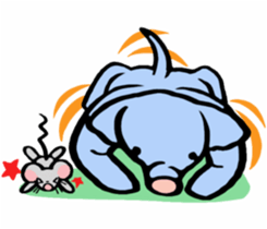 Elephant and mouse. sticker #9350377