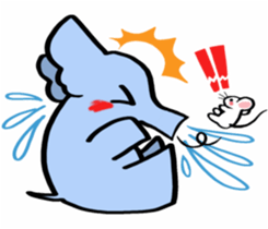 Elephant and mouse. sticker #9350389