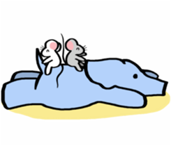 Elephant and mouse. sticker #9350402