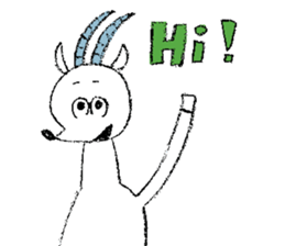 Lion and Oryx gazella sticker #9350530