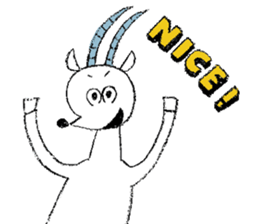 Lion and Oryx gazella sticker #9350539