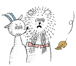 Lion and Oryx gazella sticker #9350546