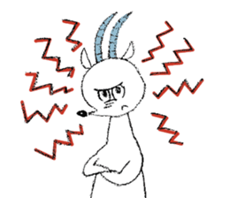 Lion and Oryx gazella sticker #9350547