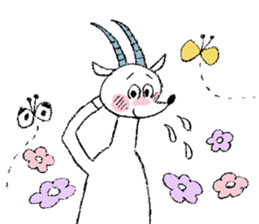 Lion and Oryx gazella sticker #9350553