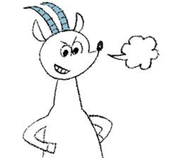 Lion and Oryx gazella sticker #9350556