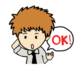 Cute girl & boy Univesity sticker #9350609