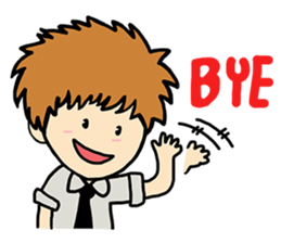 Cute girl & boy Univesity sticker #9350615