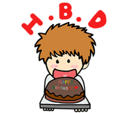 Cute girl & boy Univesity sticker #9350640