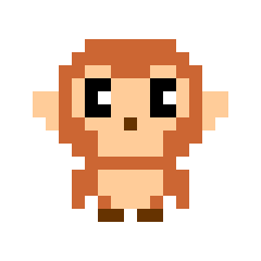 Pixel art monkey by dotanimal