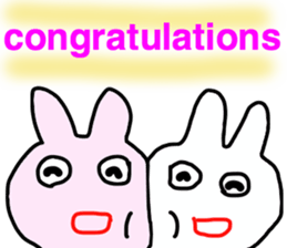 congratulation rabbit sticker #9351290