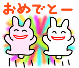 congratulation rabbit sticker #9351292