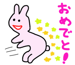 congratulation rabbit sticker #9351294