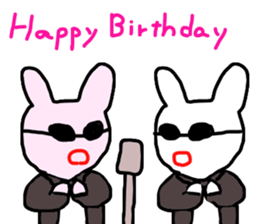 congratulation rabbit sticker #9351296