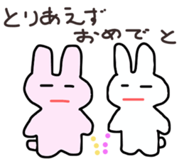 congratulation rabbit sticker #9351327