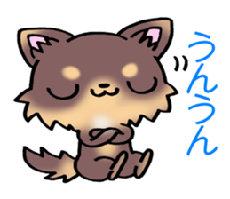 Chocolate color puppy! sticker #9351943