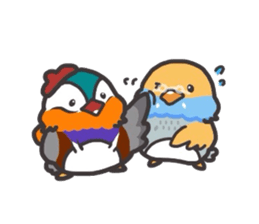 the mandarin duck "totto" sticker #9352202