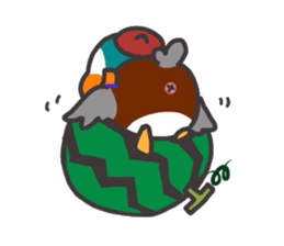 the mandarin duck "totto" sticker #9352205
