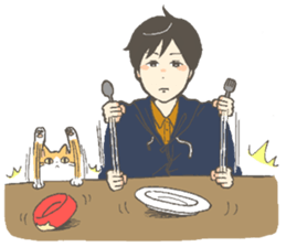 Cat and I. sticker #9352814