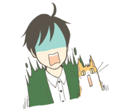 Cat and I. sticker #9352819