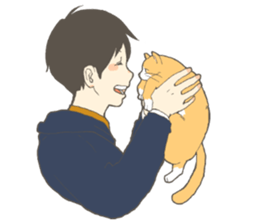 Cat and I. sticker #9352827