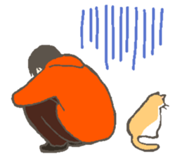 Cat and I. sticker #9352829