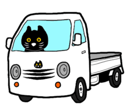 Black cat called happiness sticker #9353250