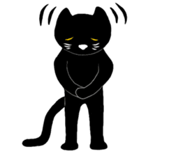 Black cat called happiness sticker #9353252