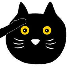 Black cat called happiness sticker #9353257