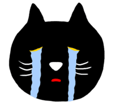 Black cat called happiness sticker #9353260