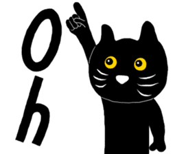 Black cat called happiness sticker #9353264