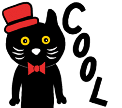 Black cat called happiness sticker #9353269