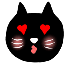 Black cat called happiness sticker #9353273