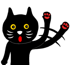 Black cat called happiness sticker #9353275