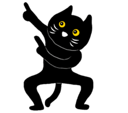 Black cat called happiness sticker #9353278