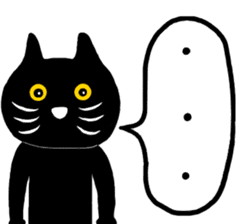 Black cat called happiness sticker #9353282