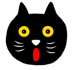 Black cat called happiness sticker #9353283