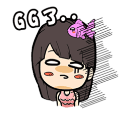 GOGOGO~ Little fish girl! sticker #9353334